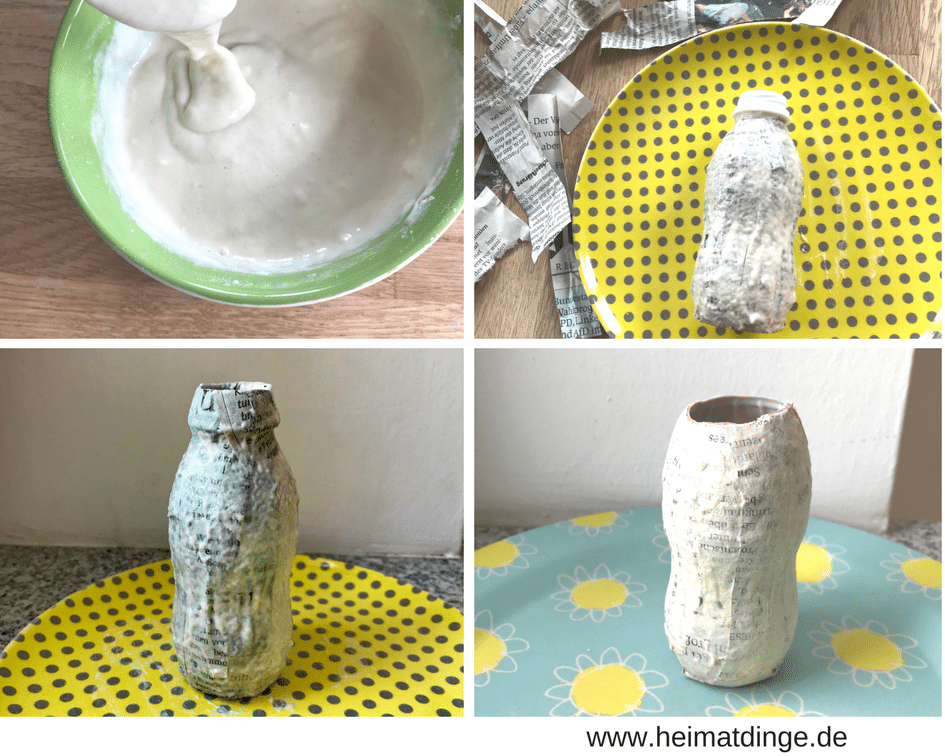 DIY Blumenvase als Blumengschenk selber machen