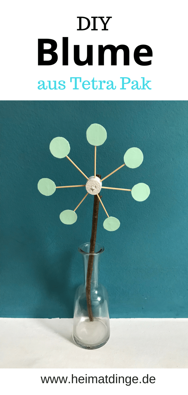 UPCYCLING: Blume aus nur vier Dingen basteln 6 DIY Blume aus Tetra Pak selber machen.