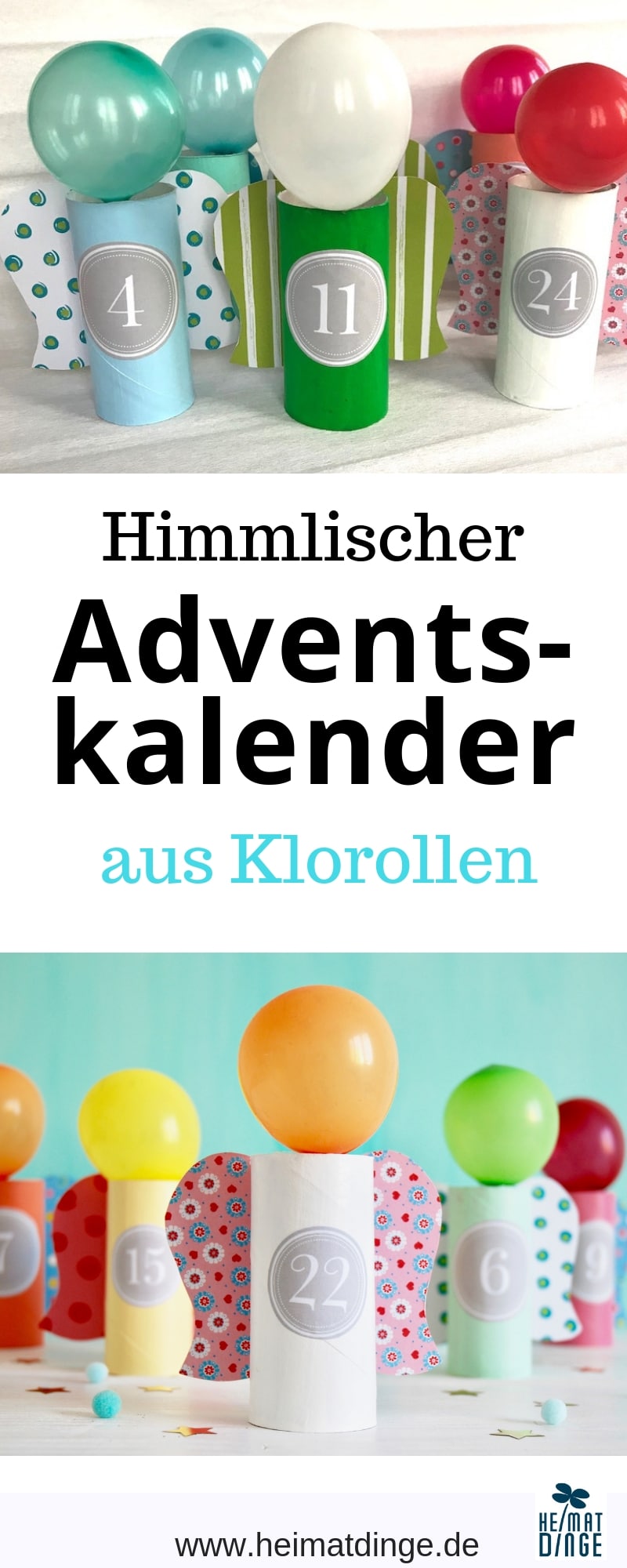 Adventskalender basteln, Upcycling für Kinder