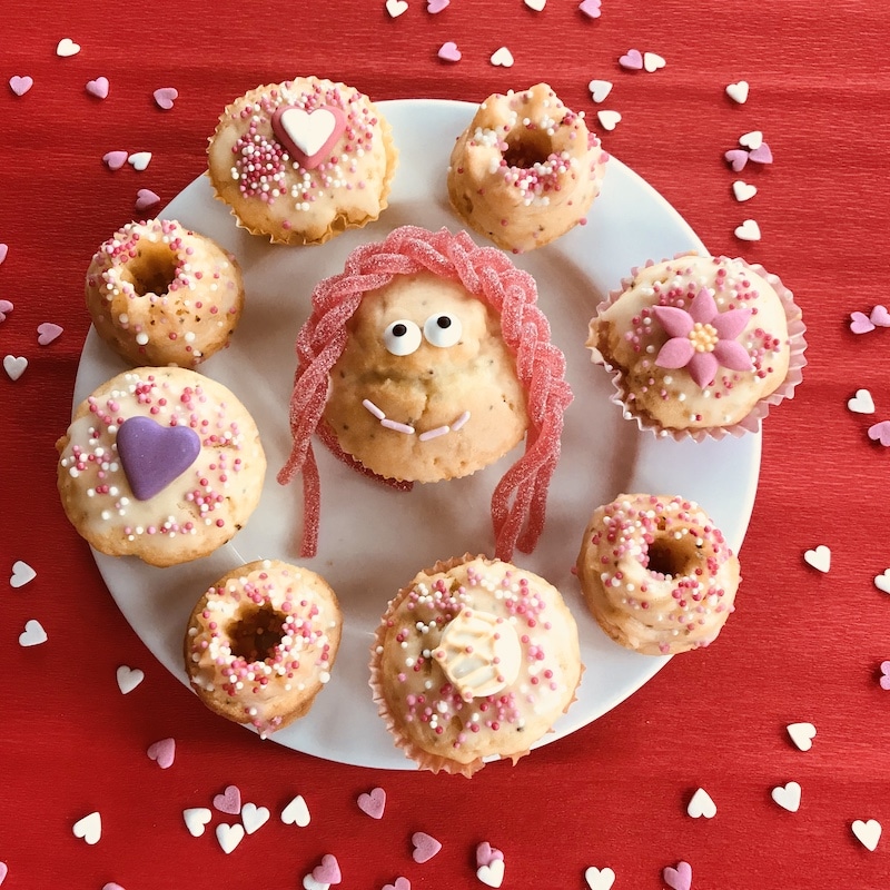 Lustige Zitronenmuffins, einfaches Rezept