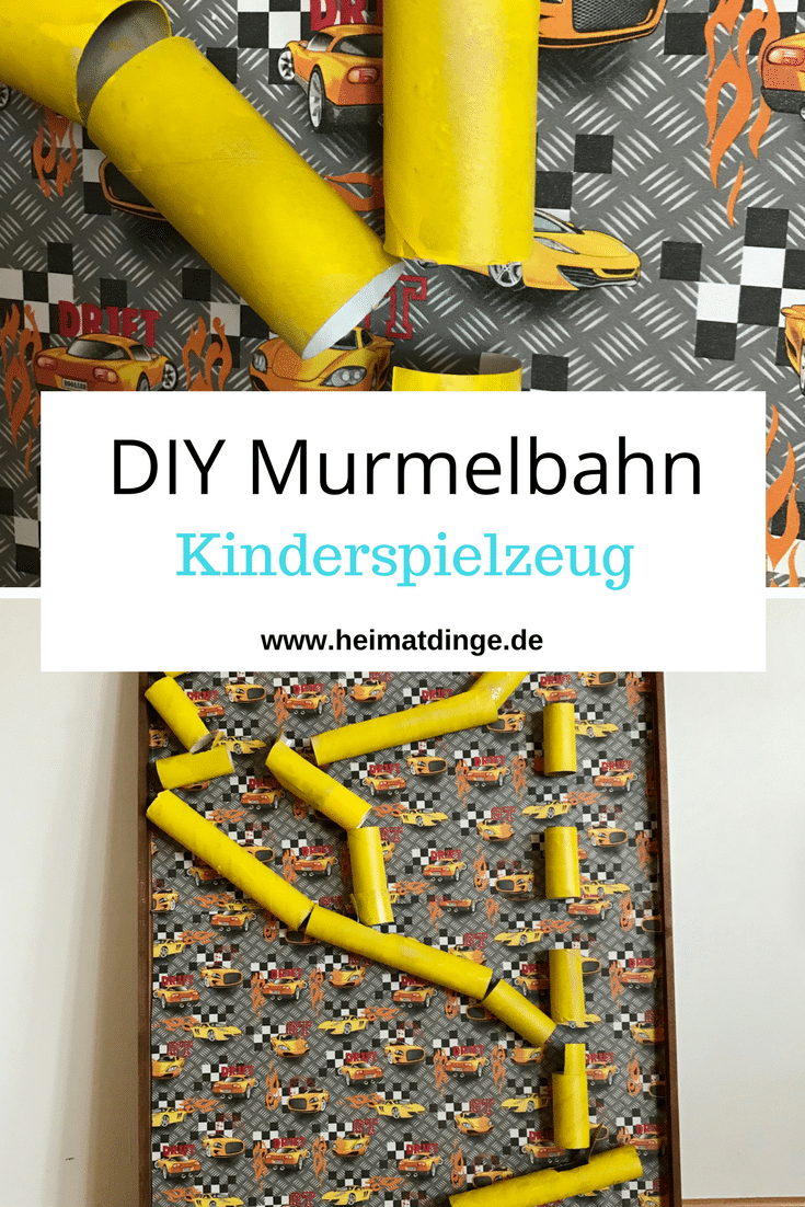 Murmelbahn aus Klorollen selber machen - Upcyclingidee für Kinderspielzeug