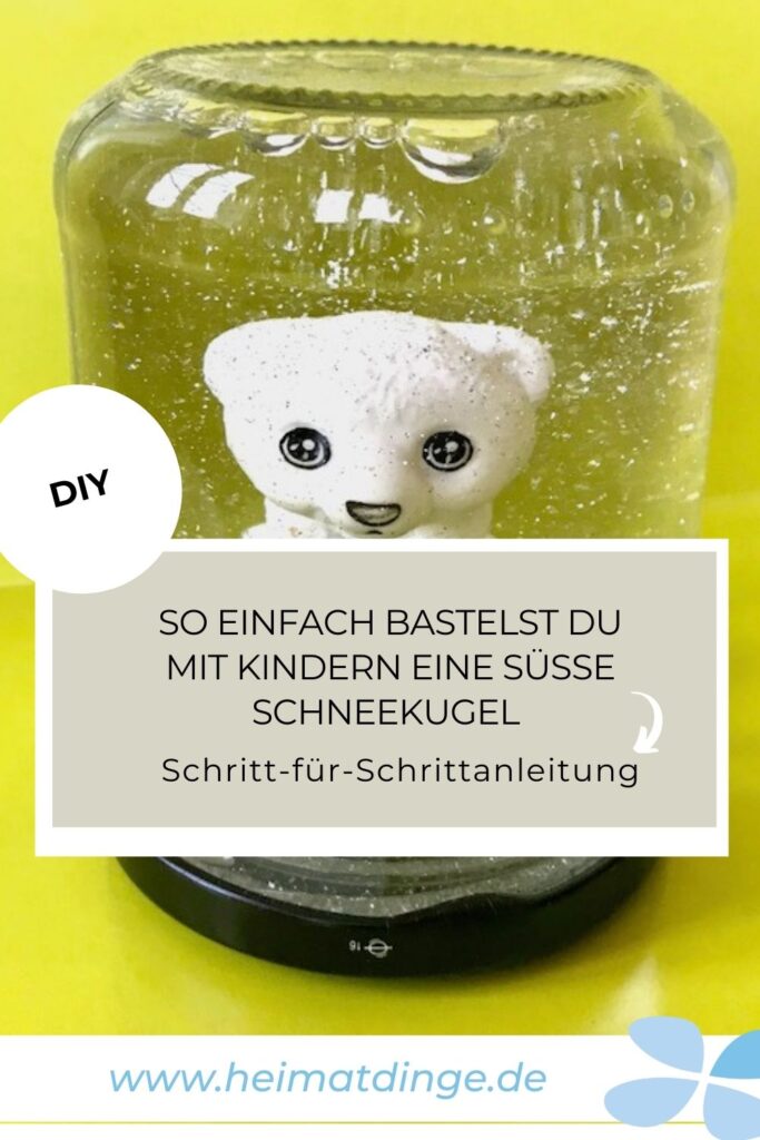 Upcycling Schneekugel aus Altglas und Lego basteln