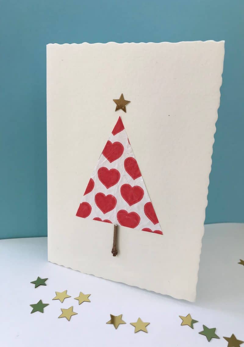 DIY Glückwunschkarten: Bastelideen für Last-Minute Grußkarten zum Selbermachen 4 Weihnachtskarte selber machen