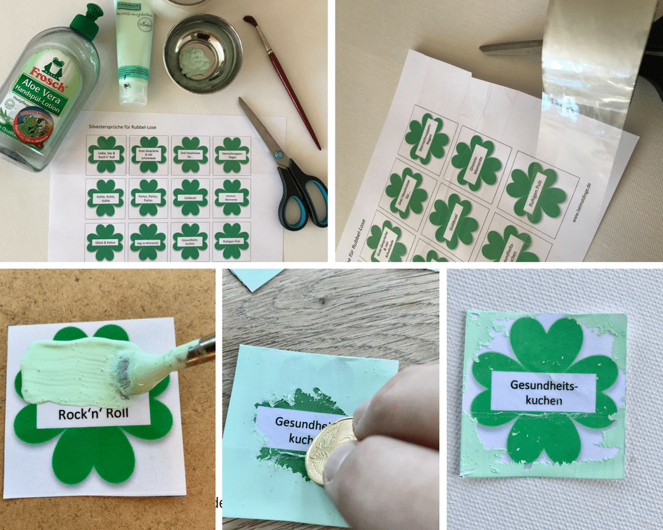 DIY Glueckskekse Rubbellose