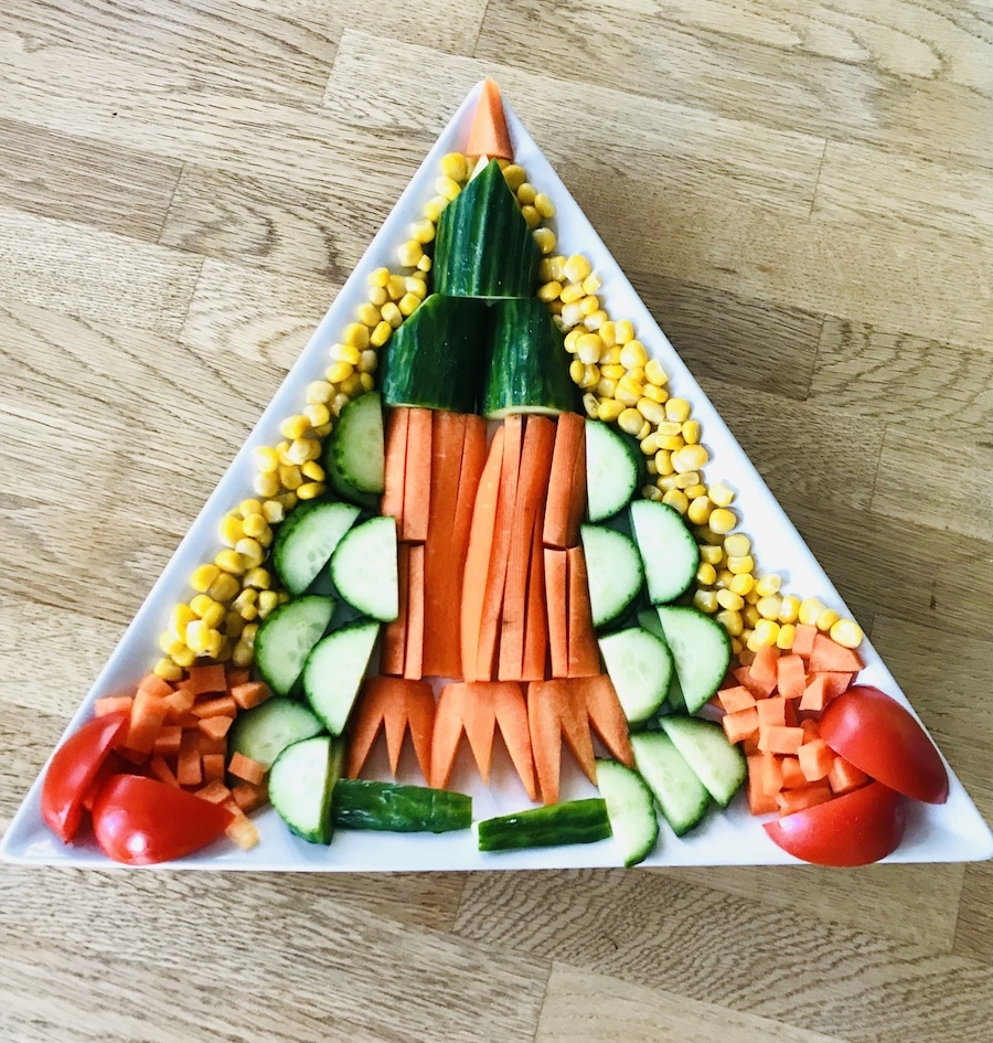 Silvester mit Kinder, Gemueserakete, Partysnack, Kindersnack