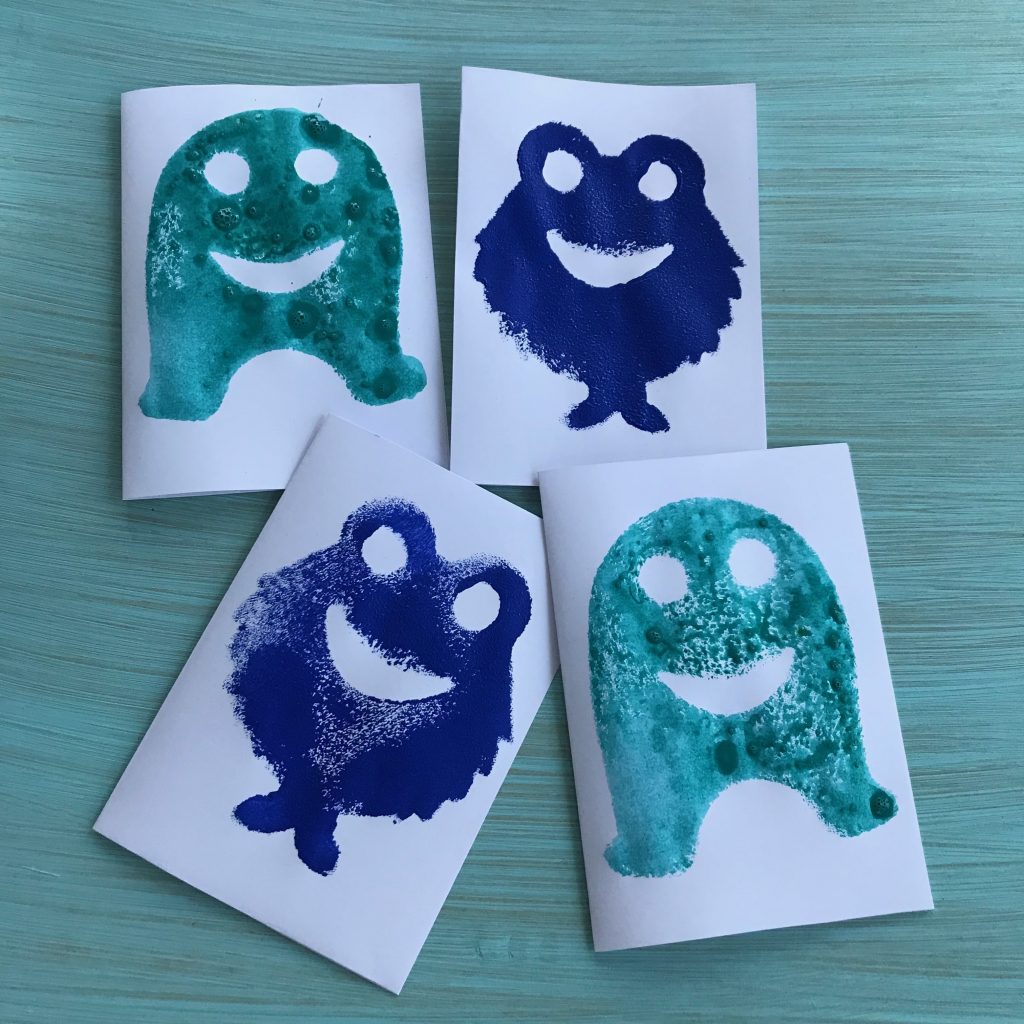 Monster Einladungskarten basteln, Kleinkinder, Monsterparty