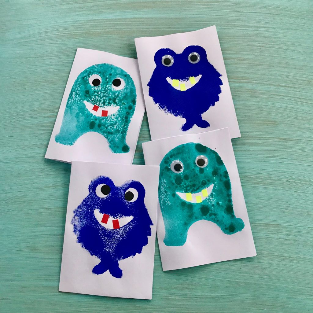 Monster Einladungskarten selber machen, Kindergeburtstag, Monsterparty