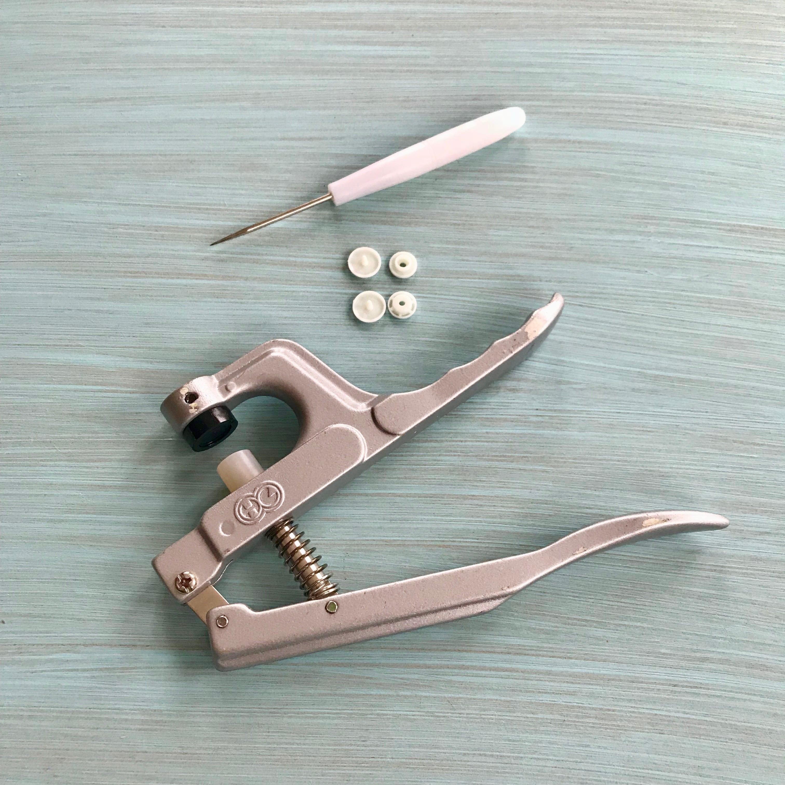 DIY Handtasche aus Tetrapak, Kam Snap Zange