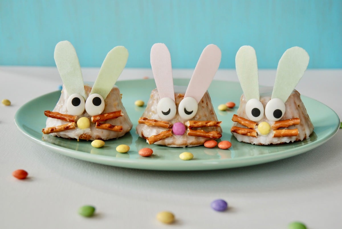 Osterhasen Muffins, Rezept, Ostern, Backen fuer Kinder