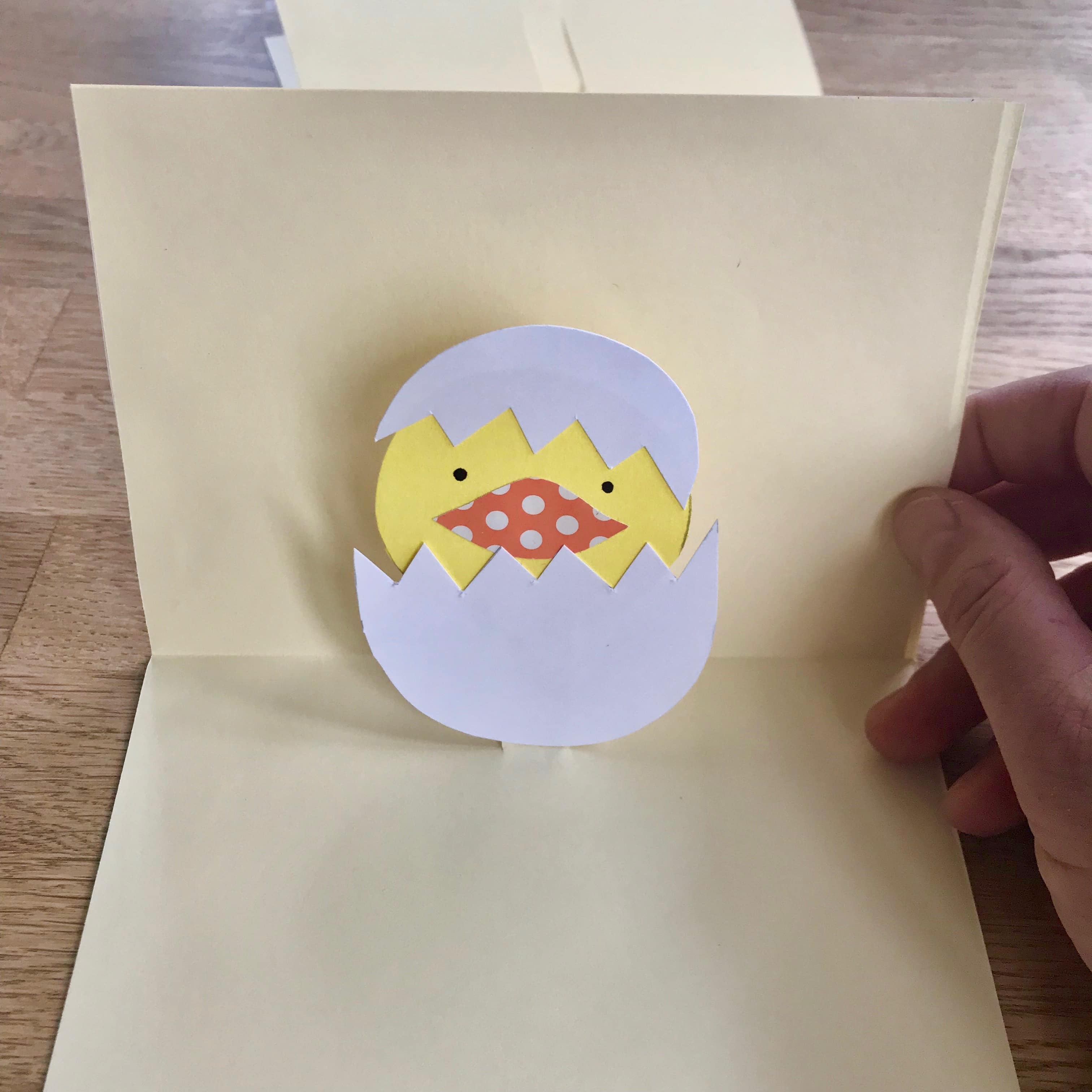 Osterkarte, mit Kindern, basteln, Kueken