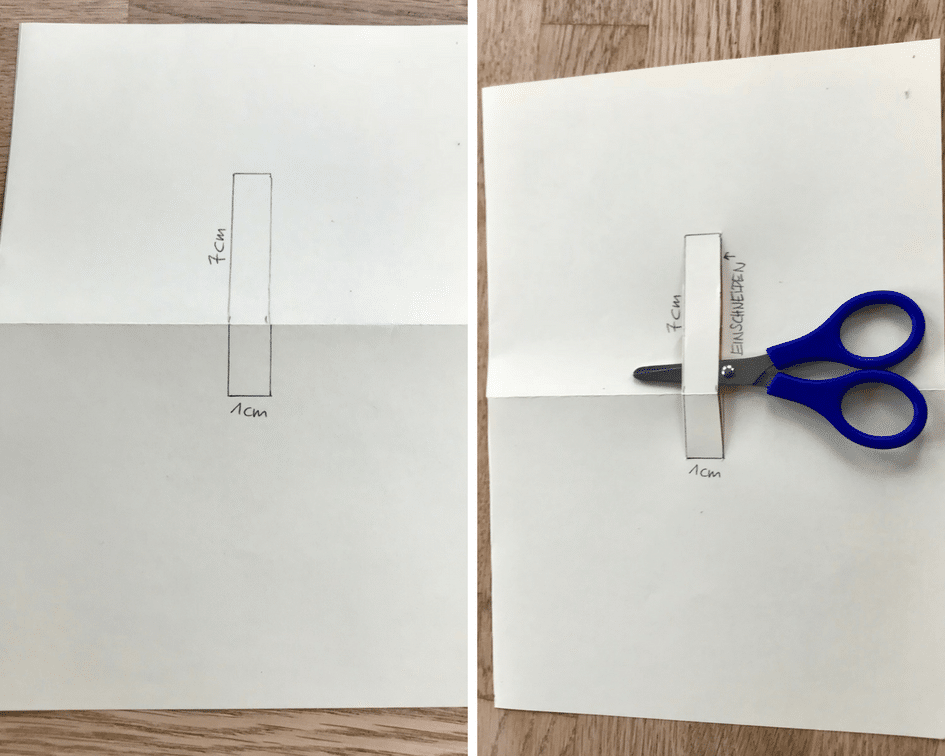 Osterbasteln mit Kindern, Osterkarte selber machen, Innenseite