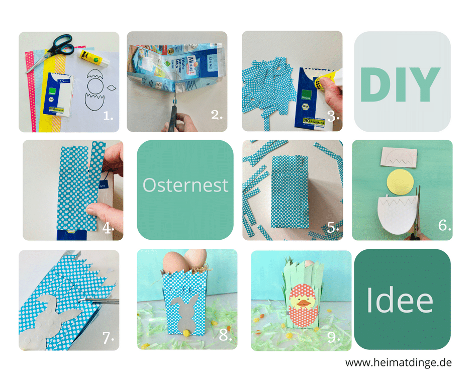 Osternest, DIY, Anleitung, Recycling