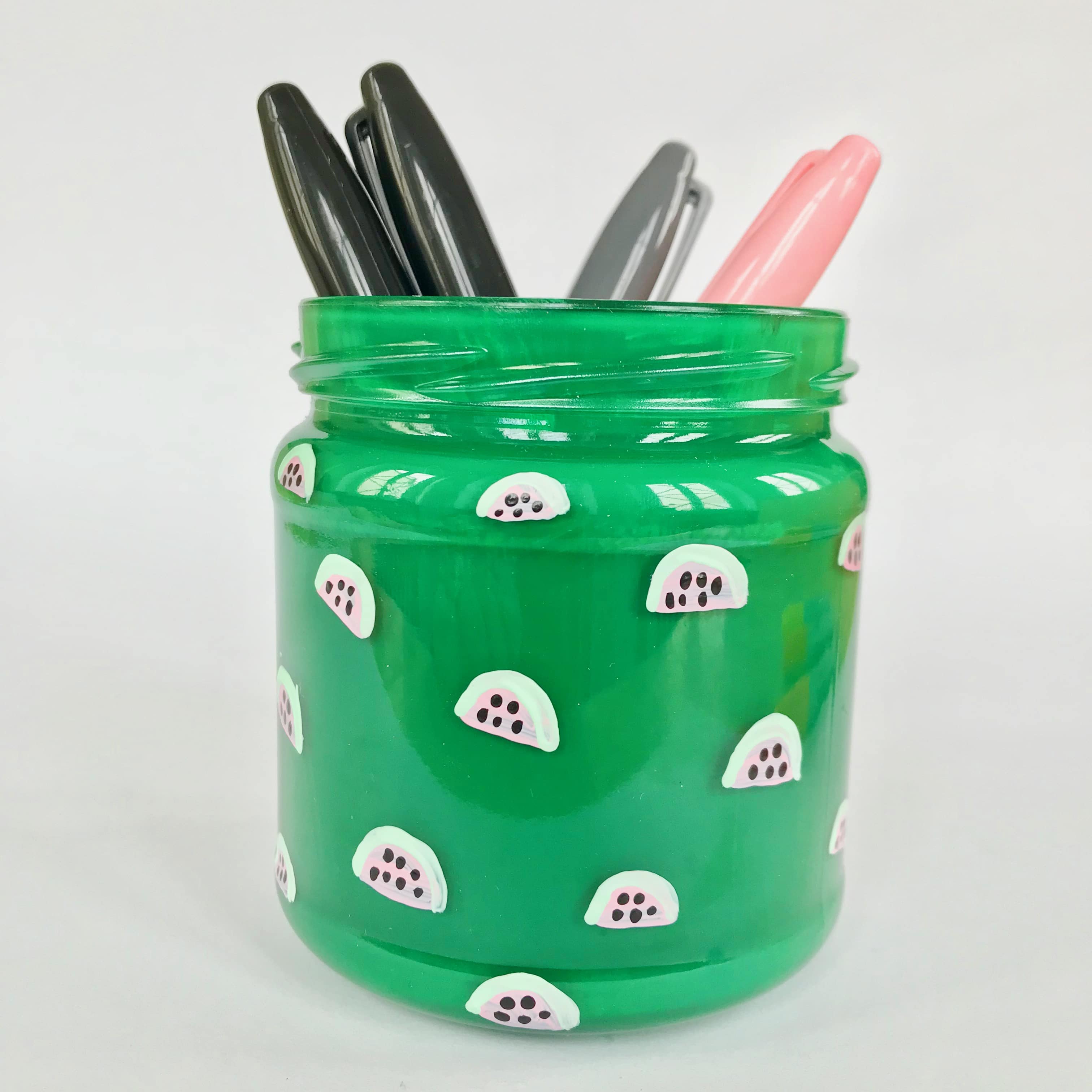 DIY Upcylcing, Stiftehalter basteln, Melone