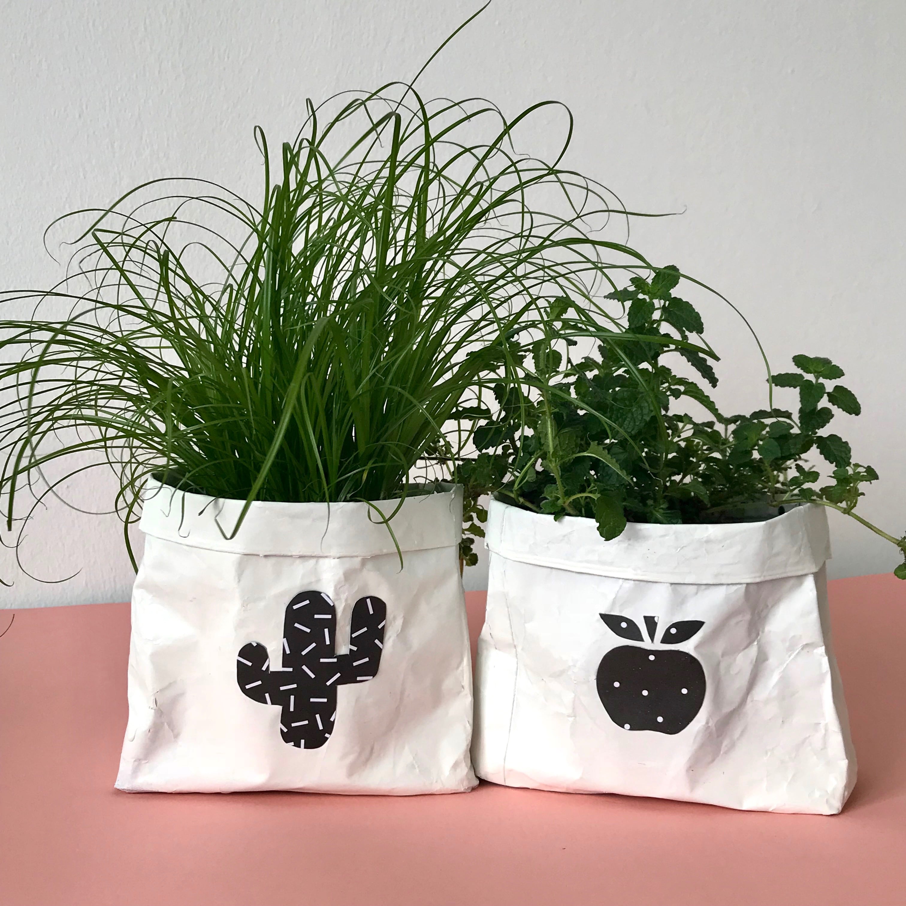 DIY Blumentopf to go, Upcyclingidee zum selber machen