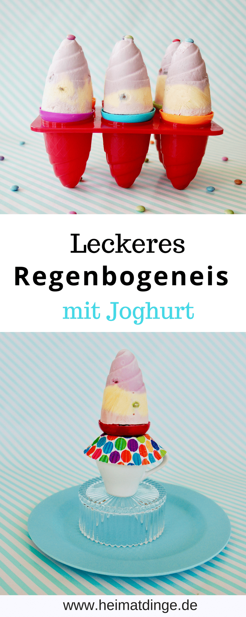 Regenbogen Eis, selber machen, Regenbogen Kindergeburtstag