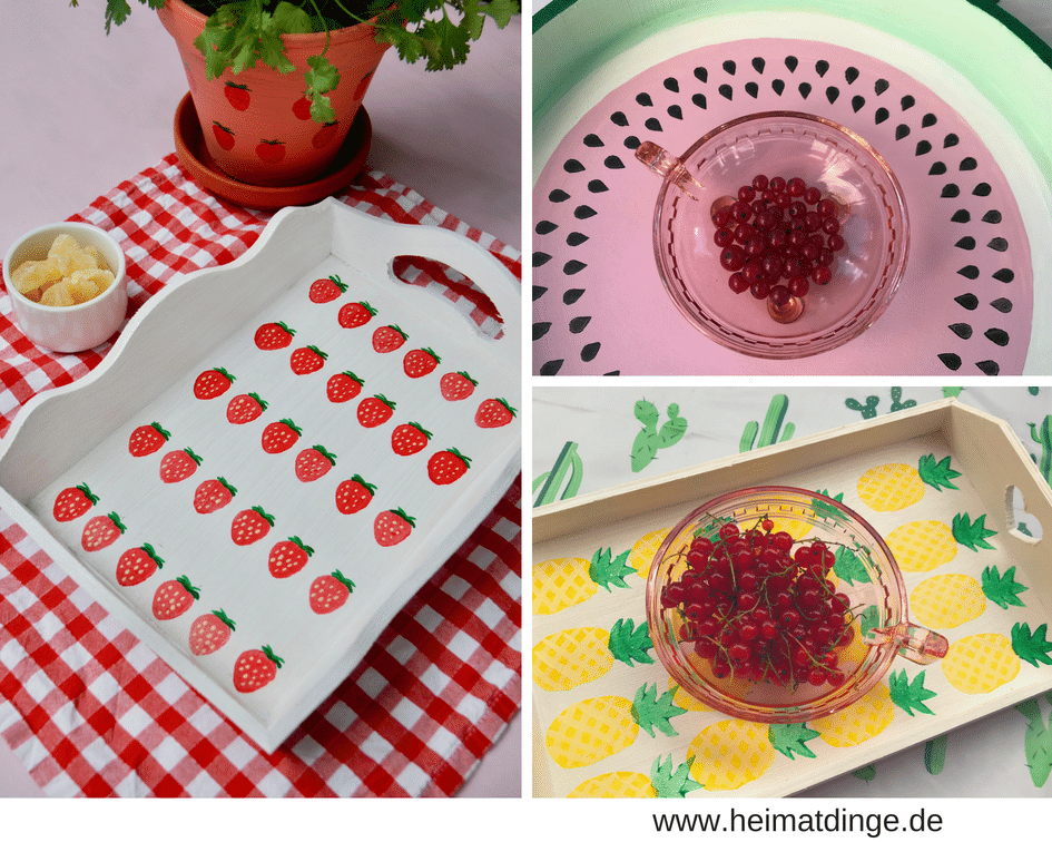 Sommer DIY Tablett selbermachen