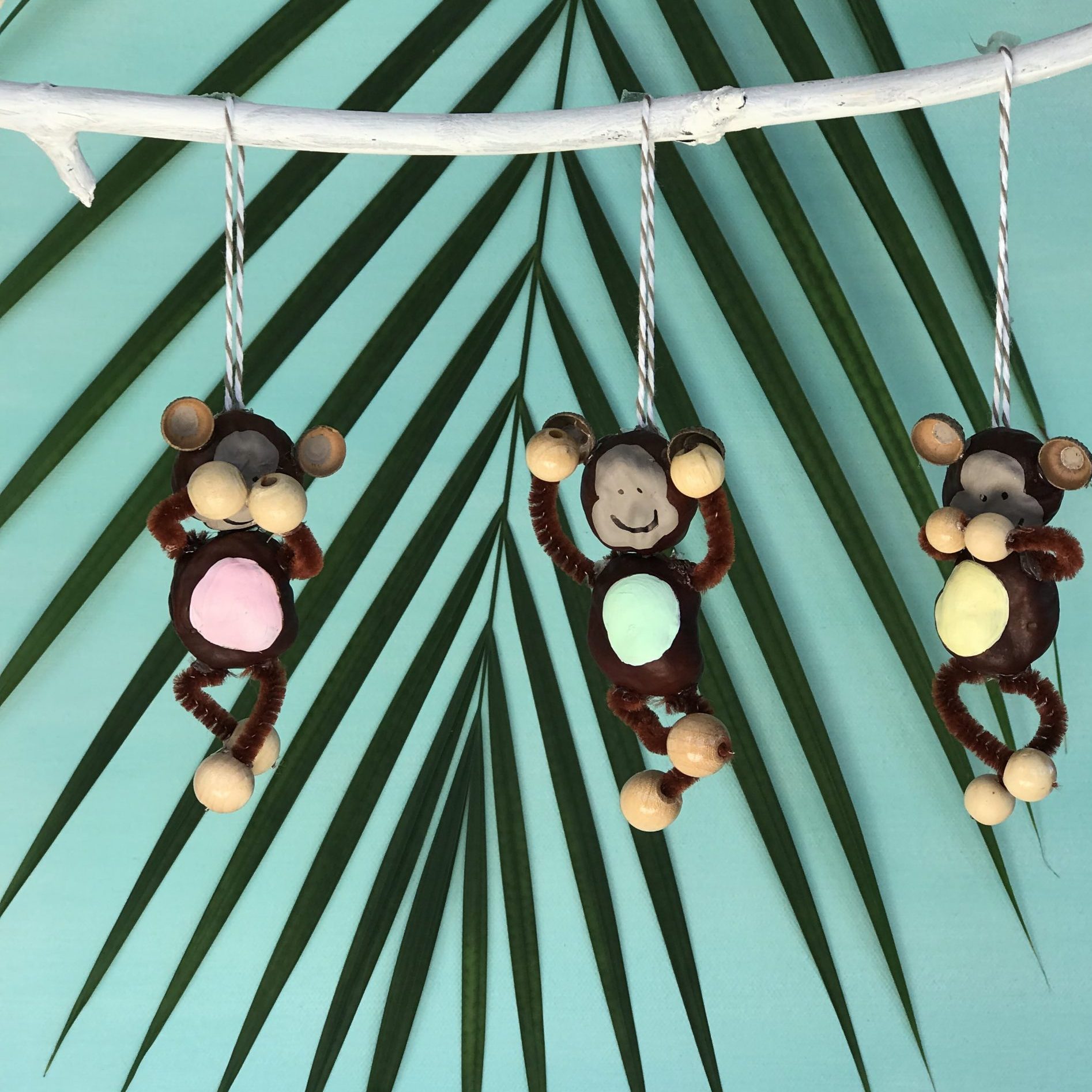 DIY, Kastanien basteln, Affen