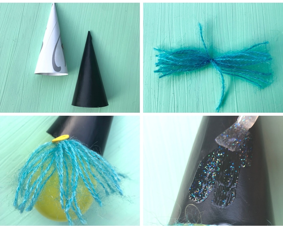 Halloween Teelicht aus Brottuete, Hexenhut, Upcycling