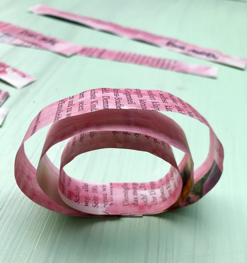 Herbstdeko, Fliegenpilz, Papierringe