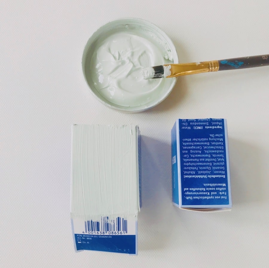 DIY Christbaumschmuck, selbermachen, Verpackung bemale, Upcycling