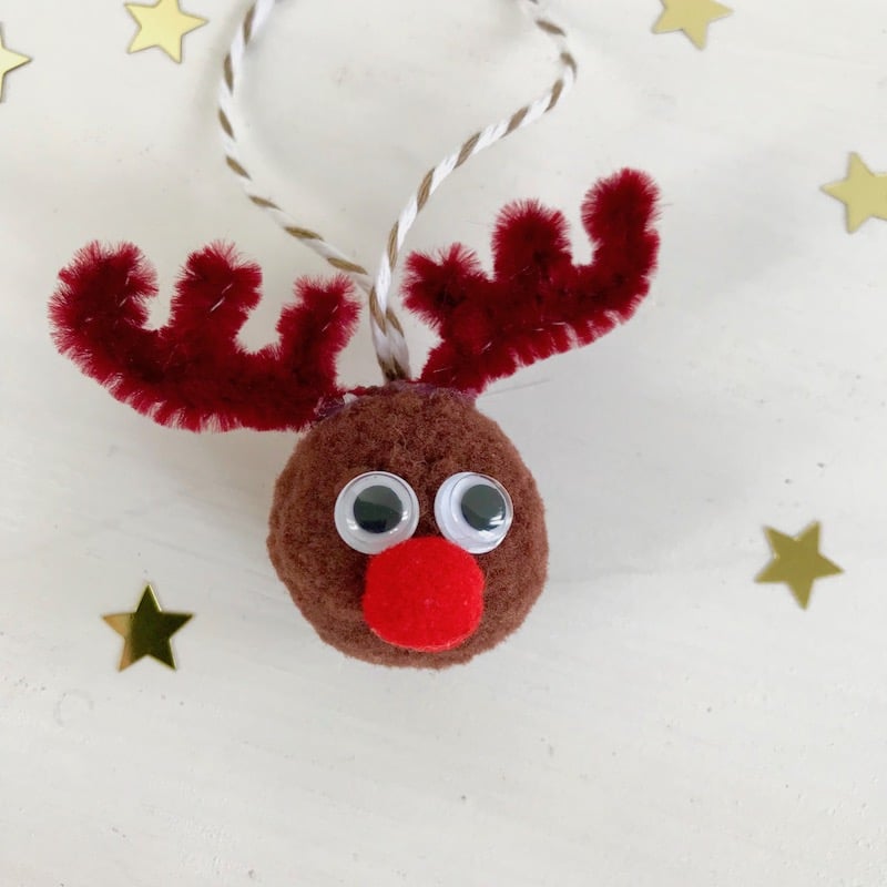 Weihnachtsbasteln mit Kindern zum Advent: 3 einfache Ideen 6 Weihnachtsschmuck, Rentier, basteln