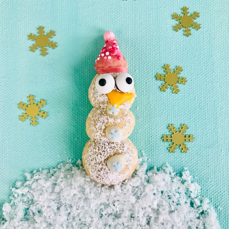 Vanillekipferl ,Schneemann, Rezept, Weihnachtsplätzchen