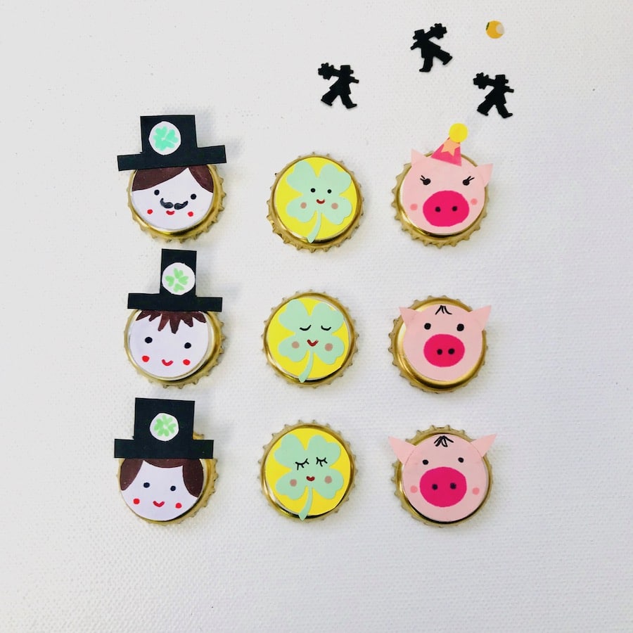 DIY Gluecksbringer Kronkorken, selbermachen, Silvester, Upcycling