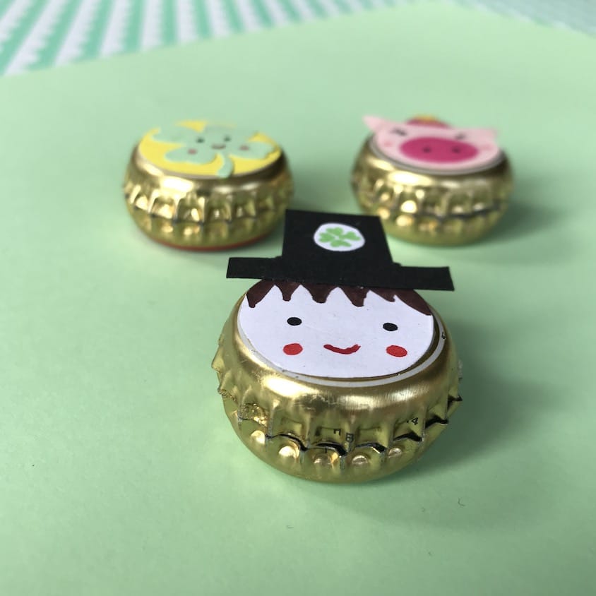 DIY Gluecksbringer Kronkorken, Verschließen, Upcycling, Silvester