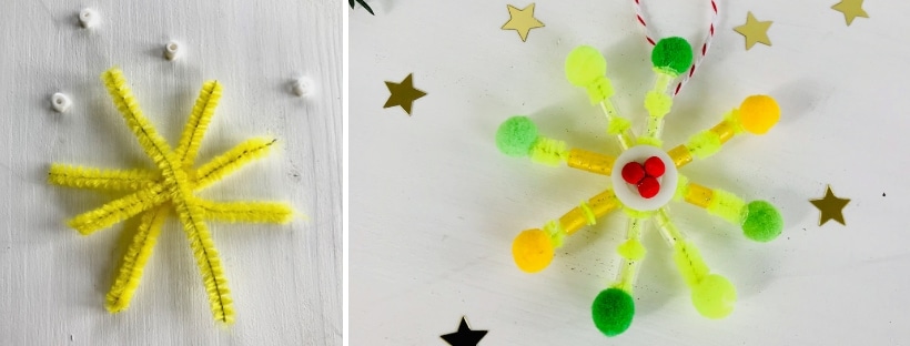 Weihnachtsbasteln mit Kindern zum Advent: 3 einfache Ideen 9 DIY Weihnachtsschmuck, Weihnachtsstern, basteln, Weihnachten