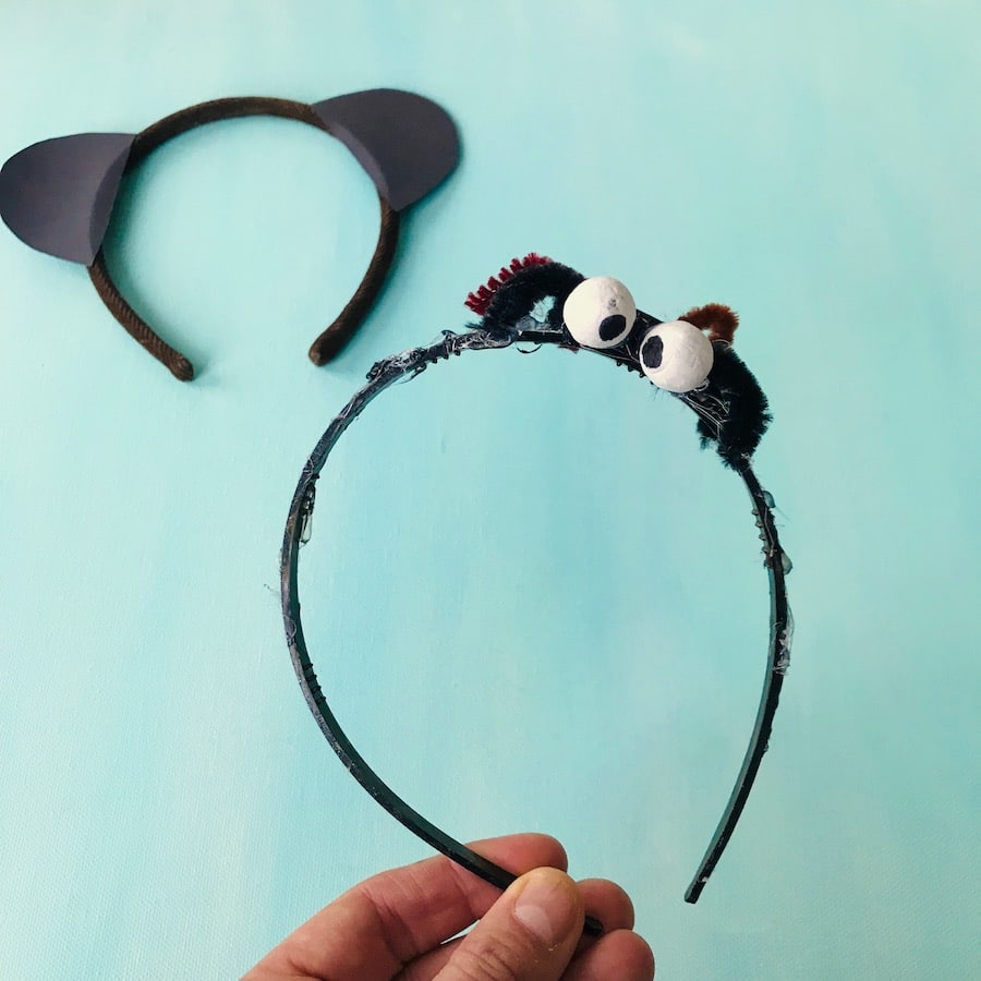 Spinnen Haarreif fuer Hexenkostuem selber machen, Upcylingidee, Halloweenkostuem fuer Kinder
