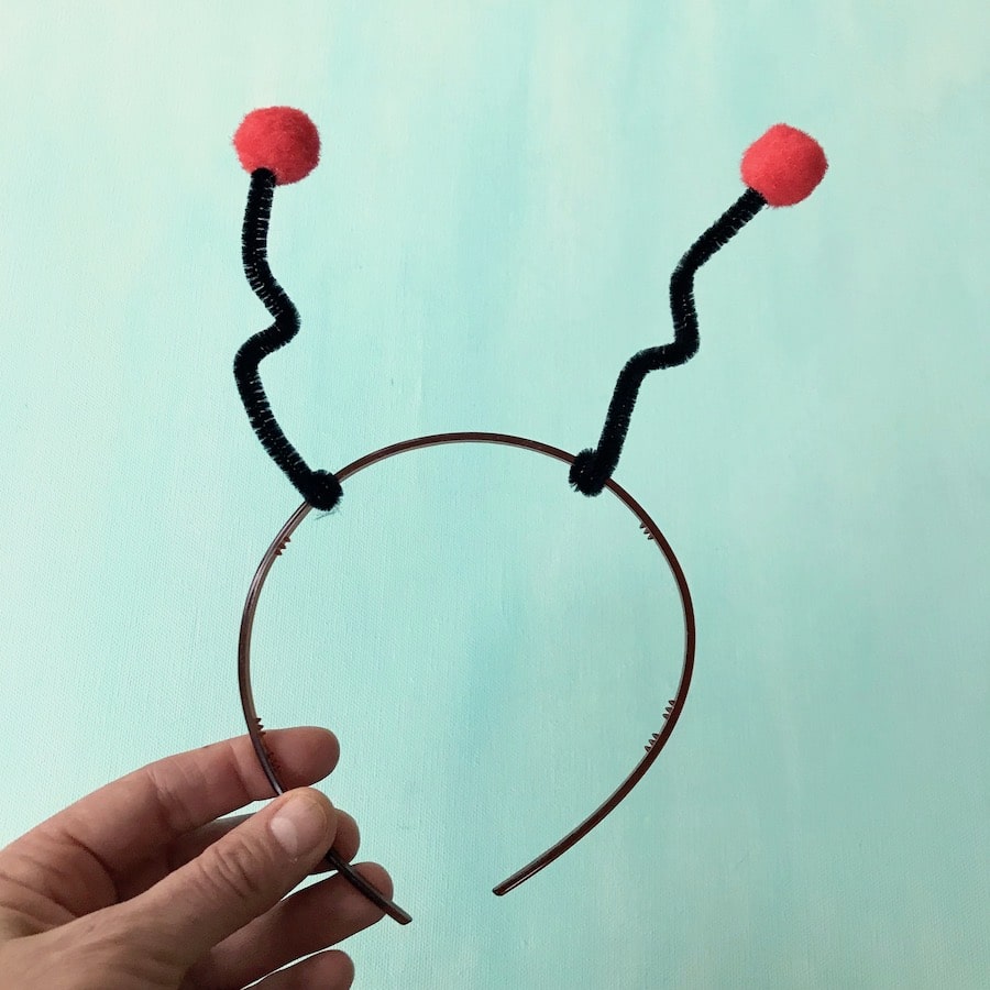 Marienkaeferkostuem fuer Kinder selber machen, Haarreif