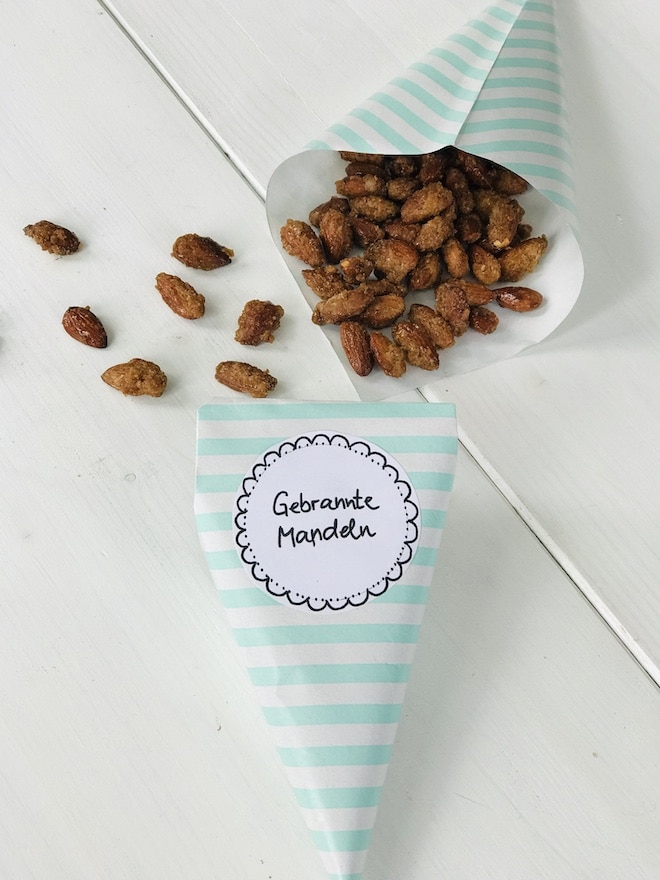 Gebrannte Mandeln Pfanne selber machen, Kirme Party, Rezept