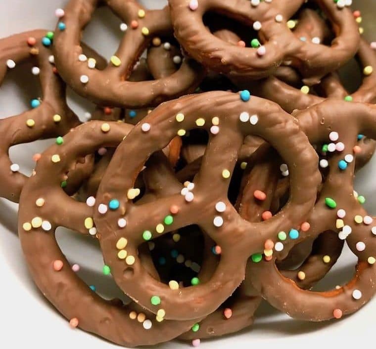 Schokobrezeln, Rezept, Kinderparty, Kindersnack