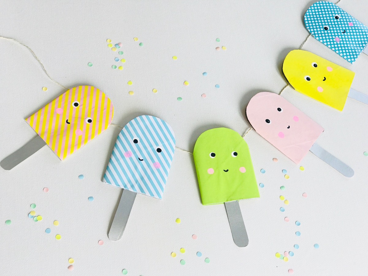 nachhaltige eis girlande selber machen