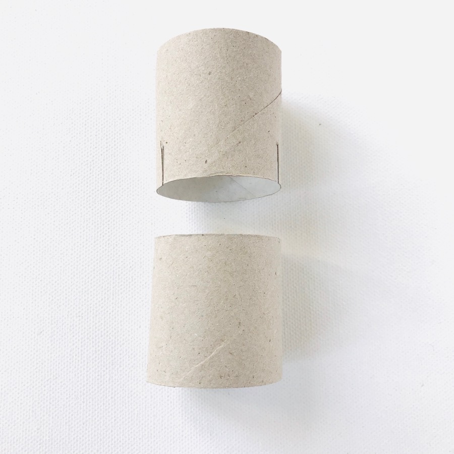 Mix & Match Spiel aus Klorollen, Upcycling mit Kindern