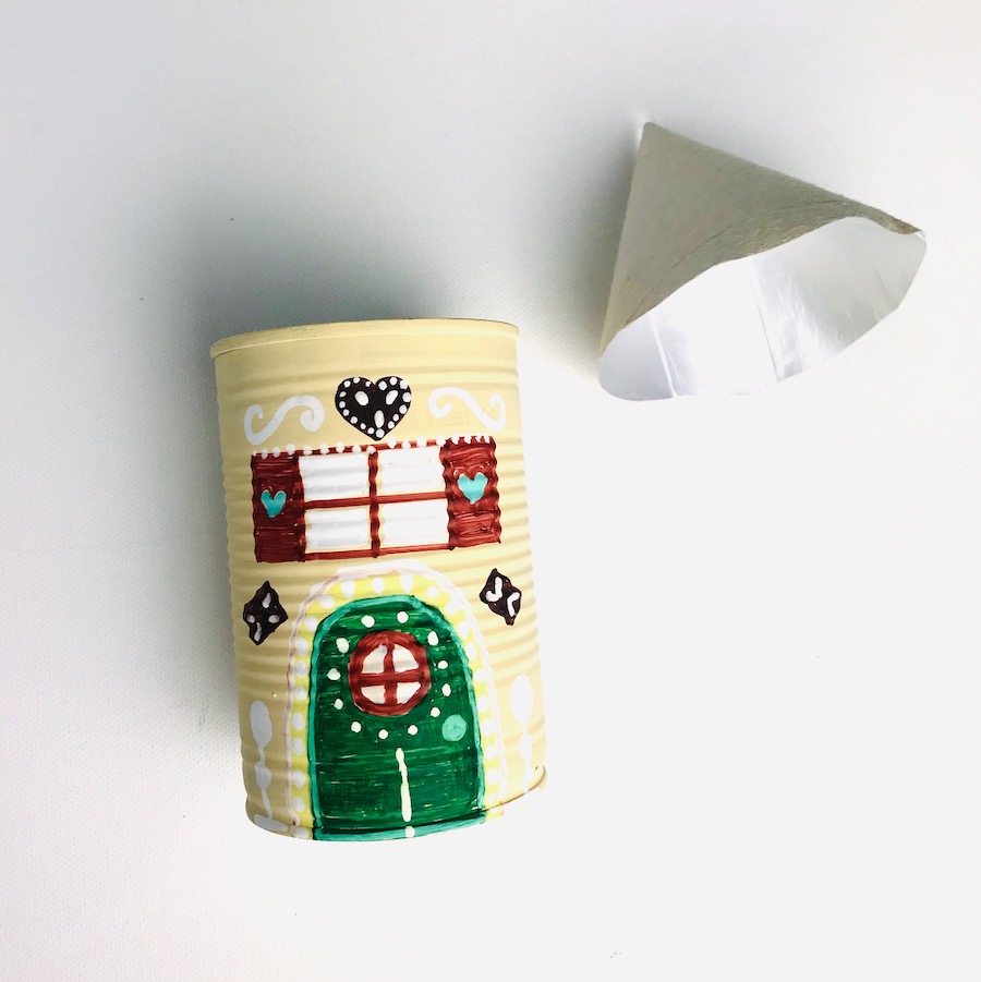 DIY Adventskalenders für Kinder: Ideen für die Füllung 13 Lebkuchenhaus aus Dose basteln, DIY Adventskalender,