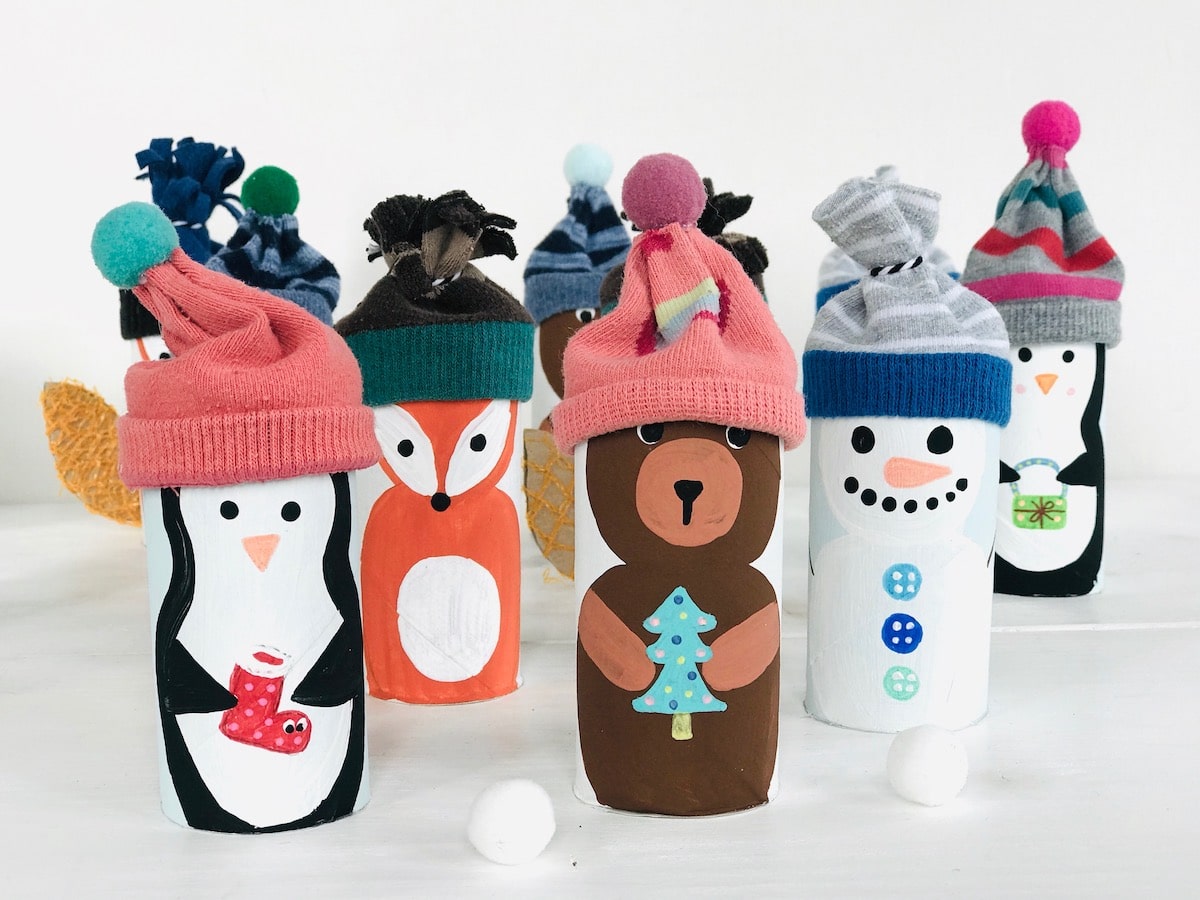 DIY Adventskalenders für Kinder: Ideen für die Füllung 14 Adventskalender aus Klorollen basteln, Upcycling Weihnachten