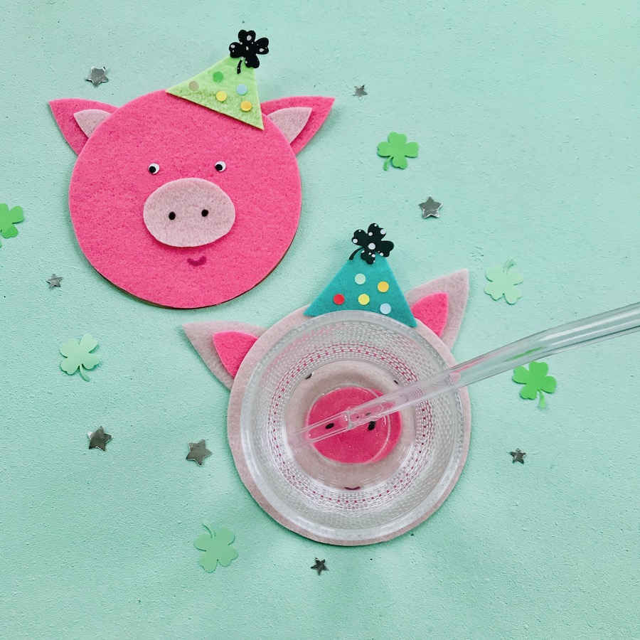 silvester deko basteln, gluecksschweine basteln upcycling idee