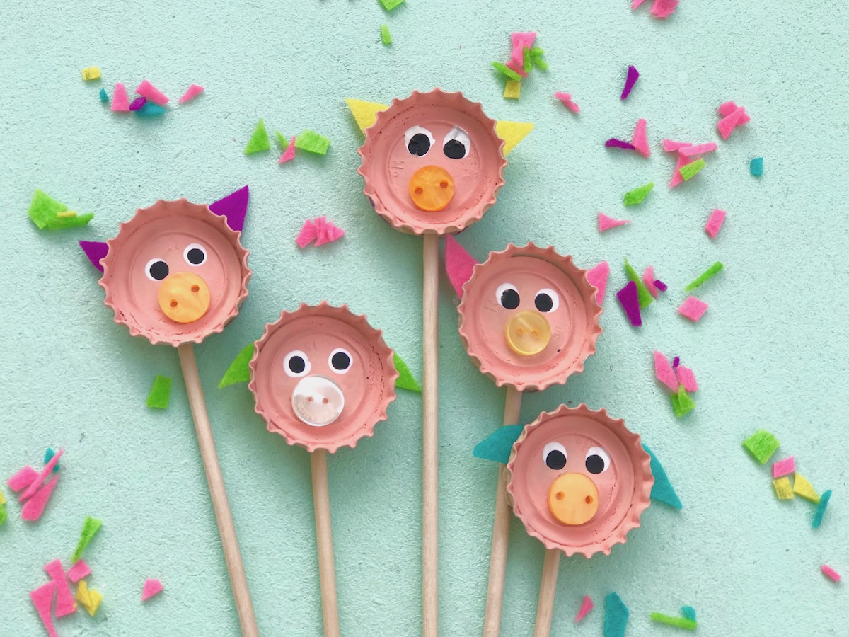 Party Deko selber machen, Bastelidee Kindergeburtstag, Upcycling Bastelidee Kinder