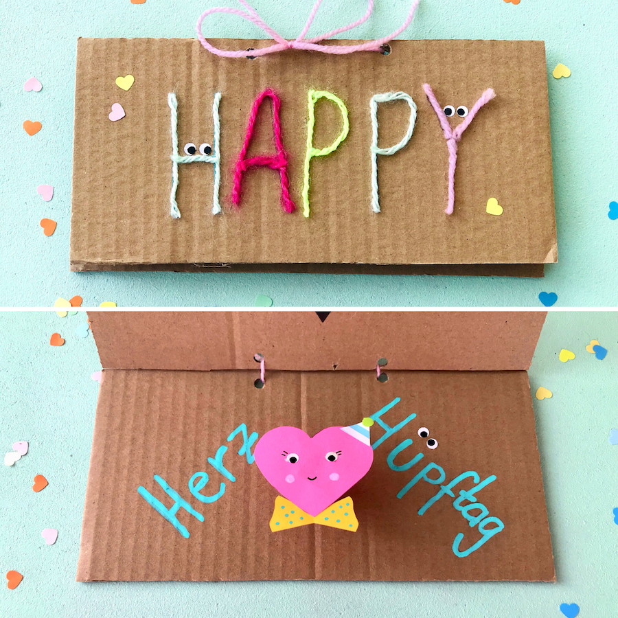 Pop up Karte basteln, muttertagskarte basteln, valentinskarte basteln kinder