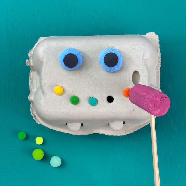 hammer spiel aus eierkarton