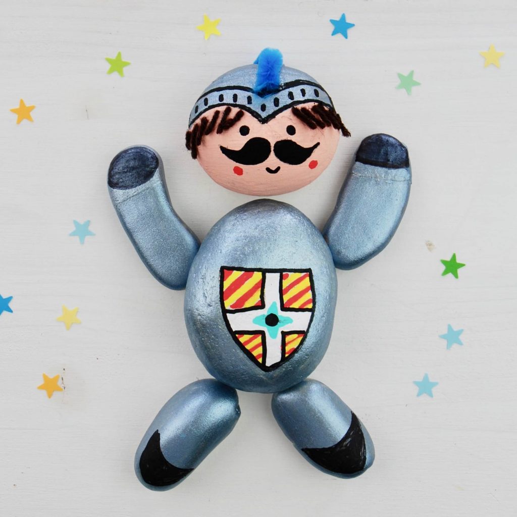 steine-bemalen-ritter