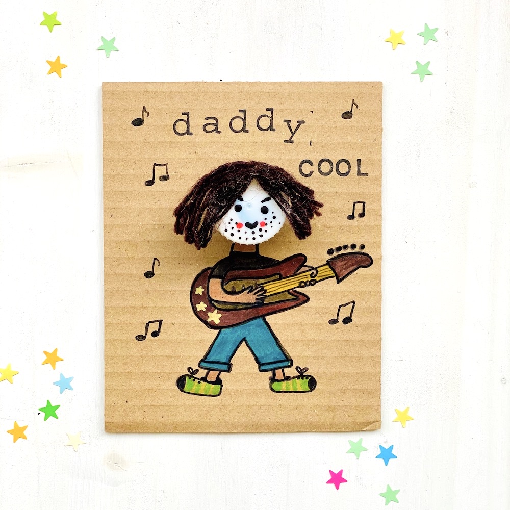 vatertagskarte mit kindern basteln