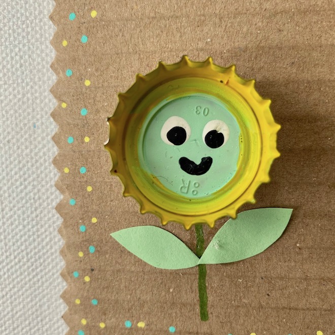 blume aus kronkorken basteln