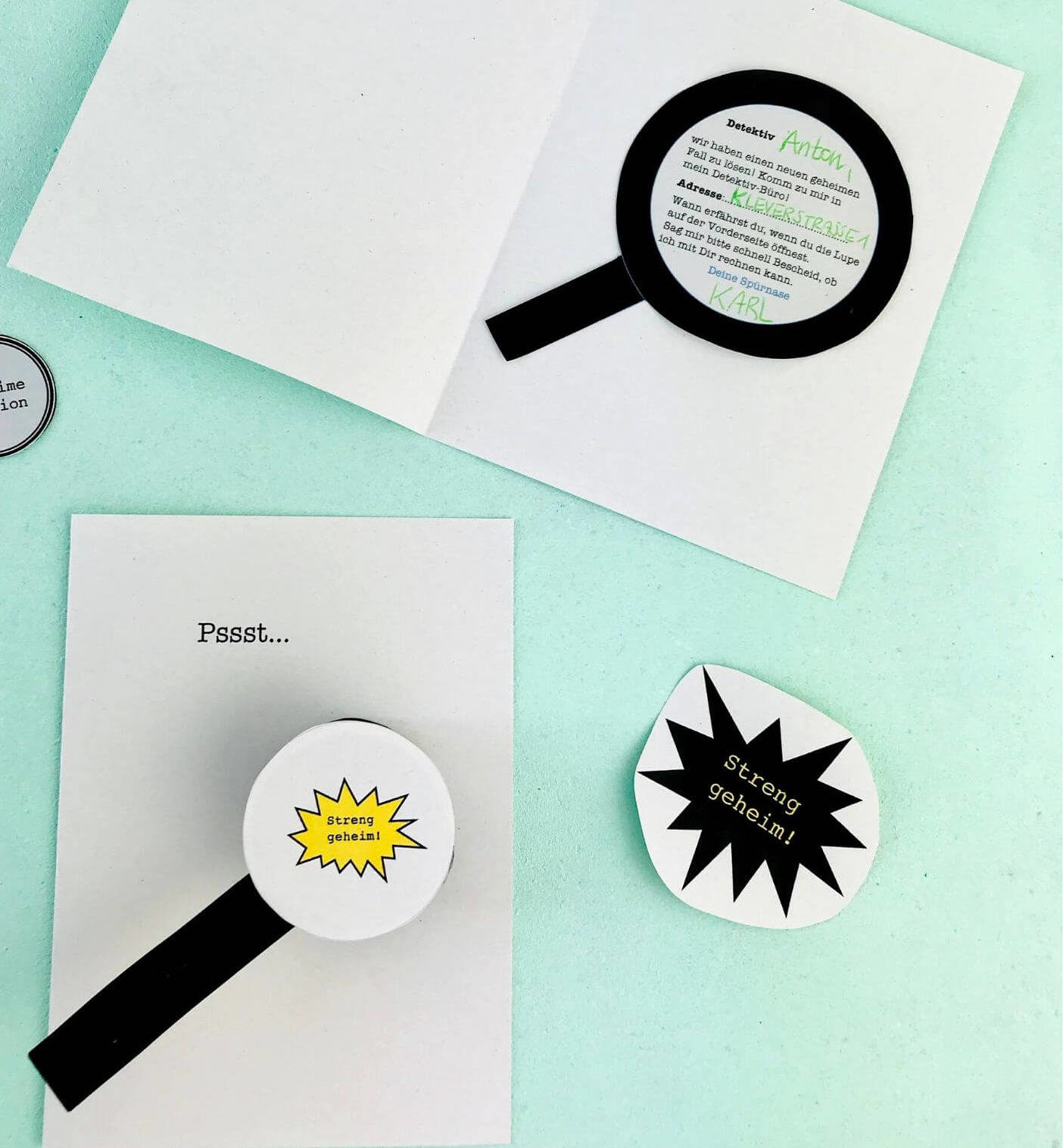 Detektiv Einladung / PDF-Vorlage 2 detektiv-geburtstag-richtig-planen-einladung-basteln