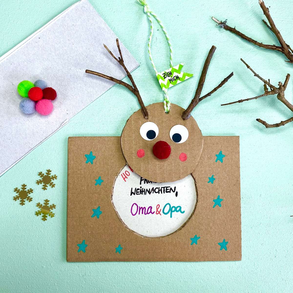 weihnachtskarte-mit-kindern-basteln-rudolph-weihnachtsgeschenk-oma-selbermachen