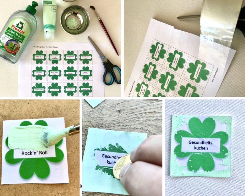 Rubbellose Silvester mit Kindern - Grafik quer