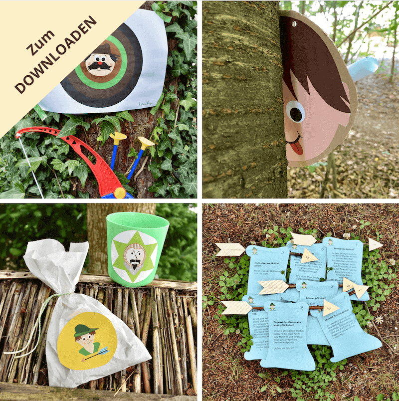 Robin Hood SCHNITZELJAGD / PDF-Vorlage 1 robin-hood-schnitzeljagd-digitales-bastelset-pdf-vorlage-schatzsuche