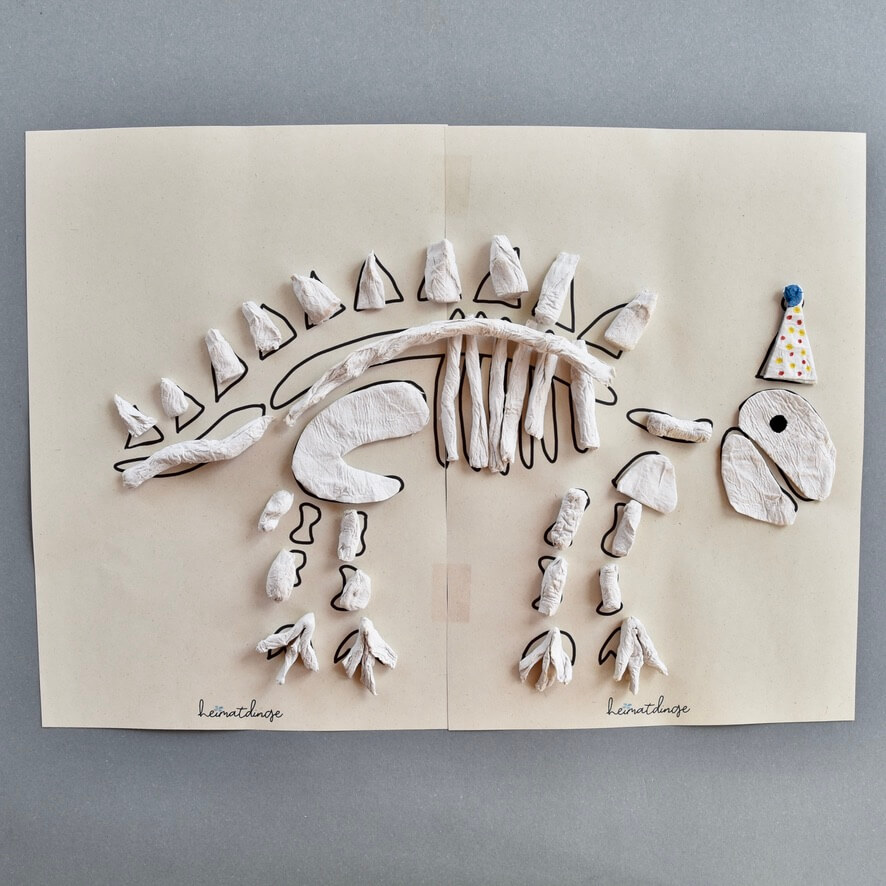 Dino-Skelett-Knochen-basteln-Dinosaurier-Party 3