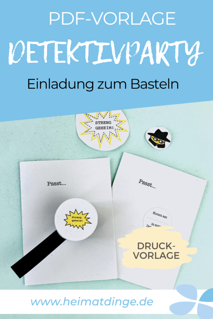 Detektiv Geburtstag Einladung als Lupe mit Vorlage 8 detektiv-geburtstag-einladung-diy-heimatding